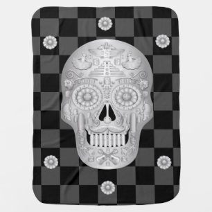 Chrome Calavera Watch Baby Blanket