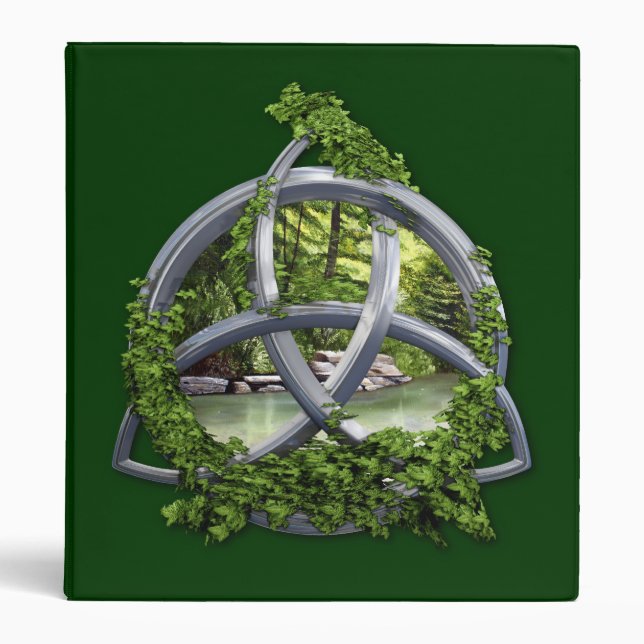 Chrome Celtic Trinity Knot 3 Ring Binder (Front)