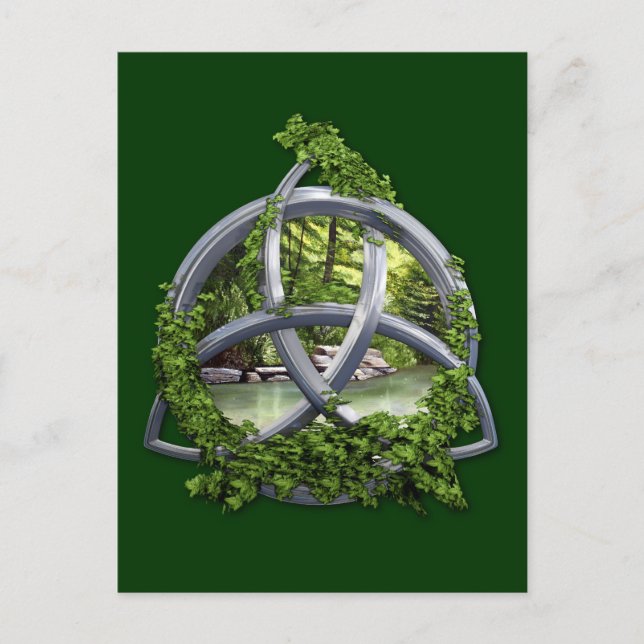 Chrome Celtic Trinity Knot Postcard (Front)
