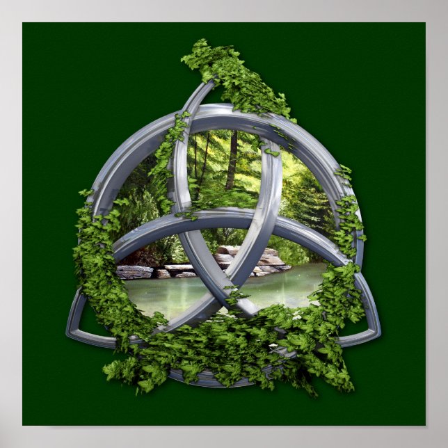 Chrome Celtic Trinity Knot Poster (Front)