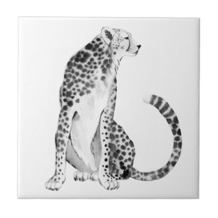 Chrome Cheetah Ceramic Tile