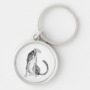 Chrome Cheetah Keychain