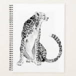 Chrome Cheetah Planner<br><div class="desc">Chrome Cheetah I by Grace Popp. A large cheetah looks to its side with its tail gently waving. | 164398Z</div>