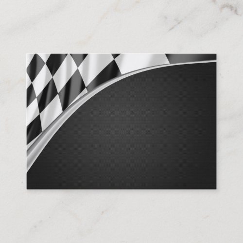 Chrome Curve Flag Business Cards