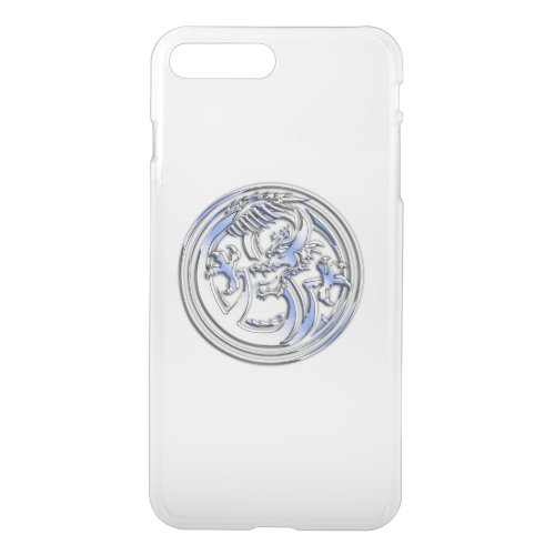 Chrome Dragon Crest on Clear iPhone 8 Plus7 Plus Case