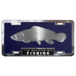 Chrome (faux) Bowfin Fish With License Frame License Plate at Zazzle
