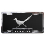 Chrome (faux) Roadrunner Bird With Frame License Plate at Zazzle