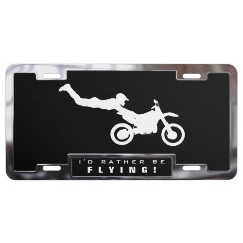 Chrome faux Xtreme Motocross  MX with Frame License Plate