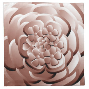Chrome Flowers - Copper Cloth Napkin