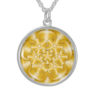 Chrome Flowers - Gold Gold Plated Necklace
