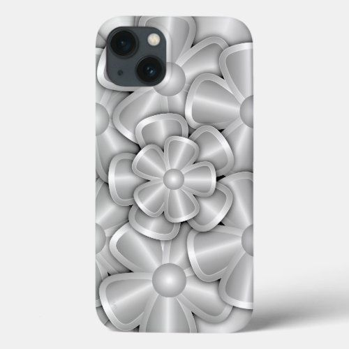 Chrome Flowers _ Silver Case_Mate iPhone Case