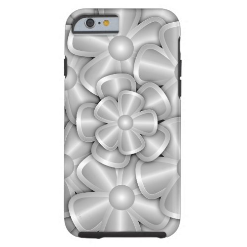Chrome Flowers _ Silver Case_Mate iPhone Case