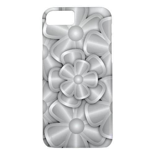 Chrome Flowers _ Silver Case_Mate iPhone Case