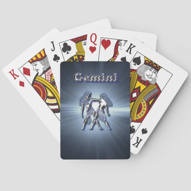 Chrome Gemini Poker Cards (Back)