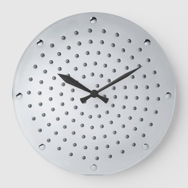 Chrome Grate Face Large Clock (Front)