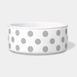Chrome Grey Polka Dots Circles Bowl<br><div class="desc">Chrome Grey Polka Dots Circles
light gray circles pastel grey polka dots pattern 
stell grey polka dtos
concrete grey circles or gray dots prints</div>