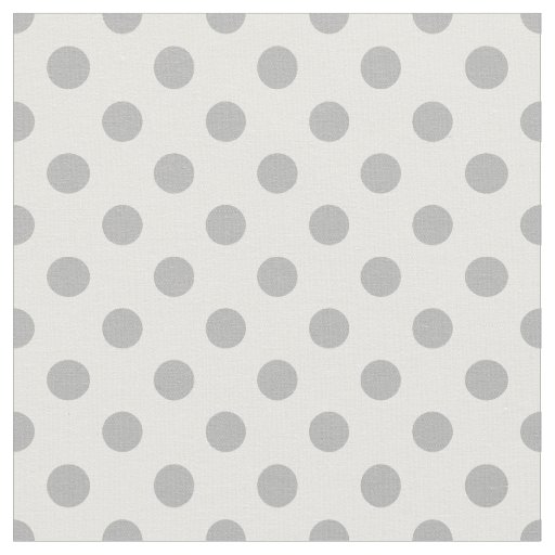 Chrome Grey Polka Dots Circles Fabric