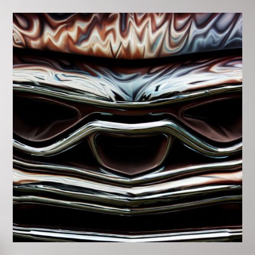 CHROME GRILL ABSTRACT 007 POSTER