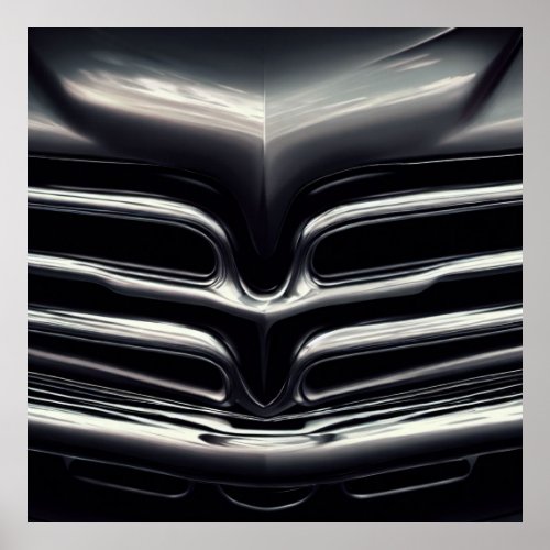 CHROME GRILL ABSTRACT 010 POSTER
