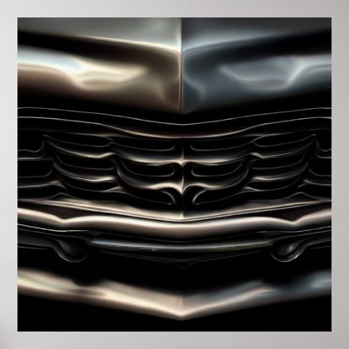 CHROME GRILL ABSTRACT 012 POSTER