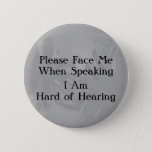 Chrome Hard Of Hearing Button at Zazzle