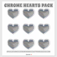 CHROME HEART Black Transparent Sticker Pack