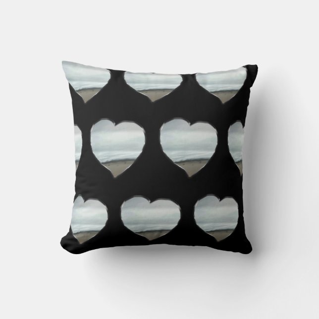 Chrome HEARTS pattern Throw Pillow (Front)