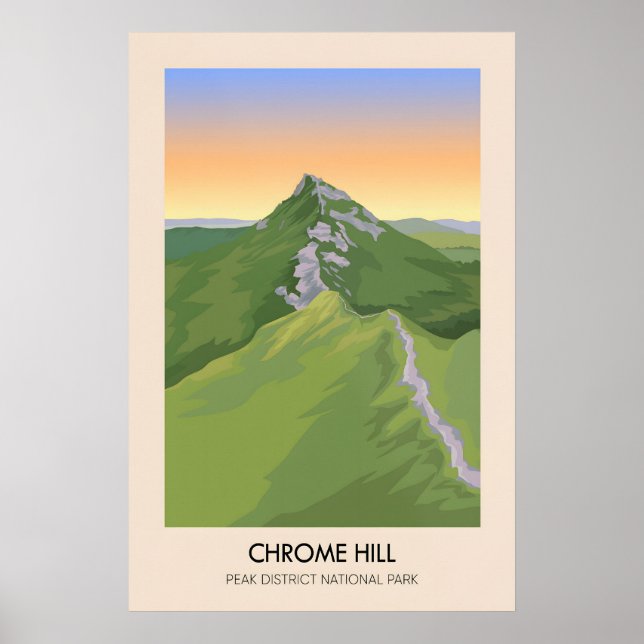 Chrome Hill Peak District Travel Poster (Front)