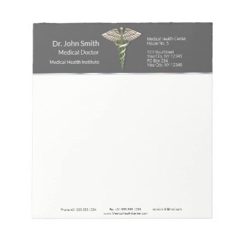 Chrome Holographic 3d Medical Caduceus Notepad by SorayaShanCollection at Zazzle