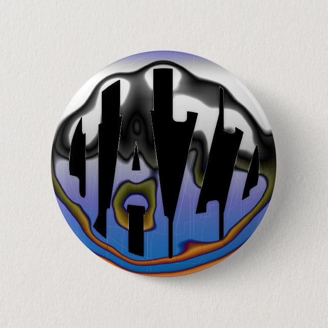 CHROME JAZZ PINBACK BUTTON (Front)