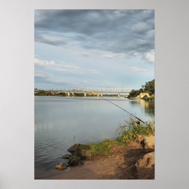 Chrome Kitten Murray River Scene Portrait Poster (Front)