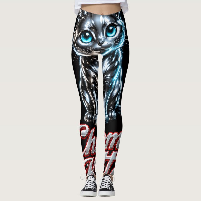 Chrome Kitten Nightlife  Leggings (Front)