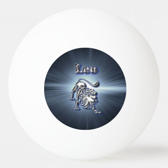 Chrome Leo Ping-Pong Ball (Front)