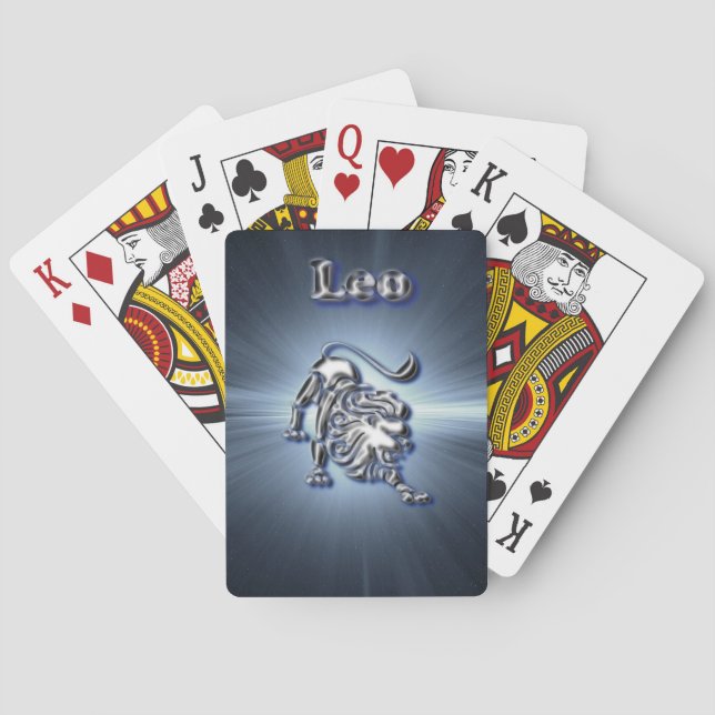 Chrome Leo Poker Cards (Back)