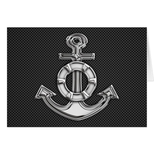 Chrome Lifesaver Anchor on Carbon Fiber (Front Horizontal)