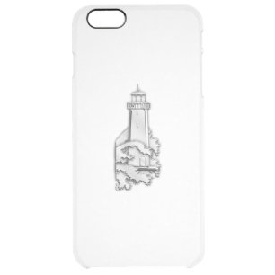 Chrome Lighthouse Print Clear iPhone 6 Plus Case