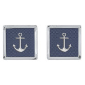 Silver Navy Anchor Cufflinks