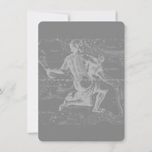 Chrome like Aquarius Zodiac Sign on Hevelius (Back)