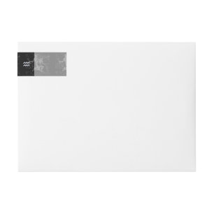 Chrome like Aquarius Zodiac Sign on Hevelius Wrap Around Label