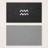 Chrome like Aquarius Zodiac Symbol on snake (Front & Back)