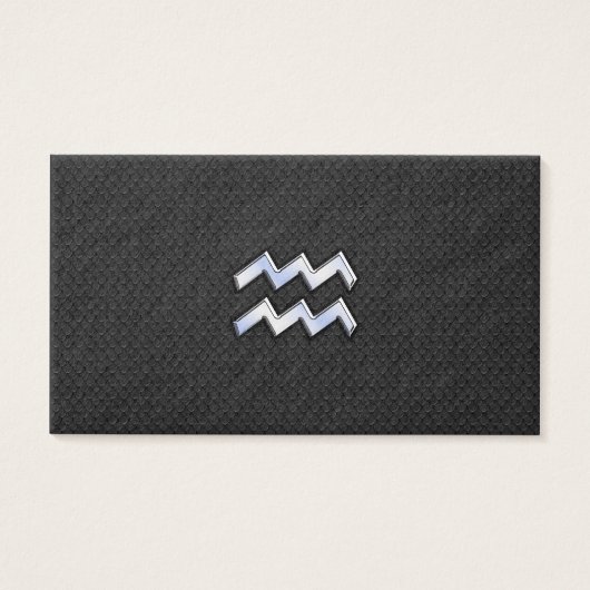 Chrome like Aquarius Zodiac Symbol on snake (Front)