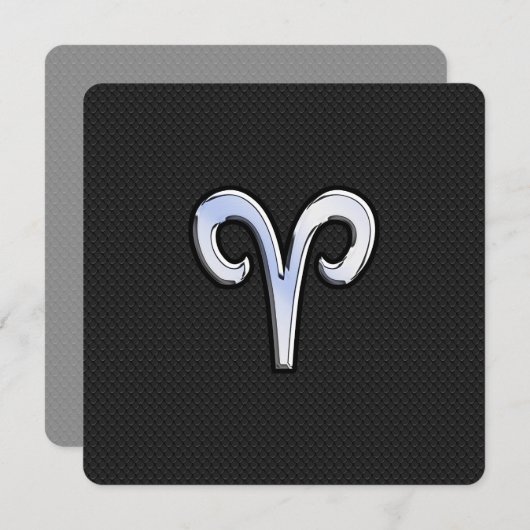 Chrome Like Aries Zodiac Sign (Front/Back)