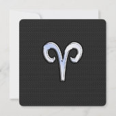 Chrome Like Aries Zodiac Sign (Front)