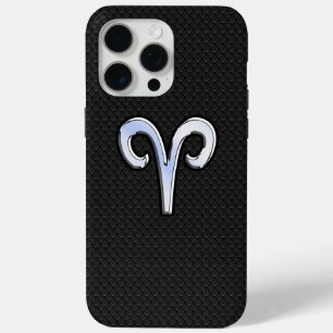Chrome Like Aries Zodiac Sign iPhone 15 Pro Max Case