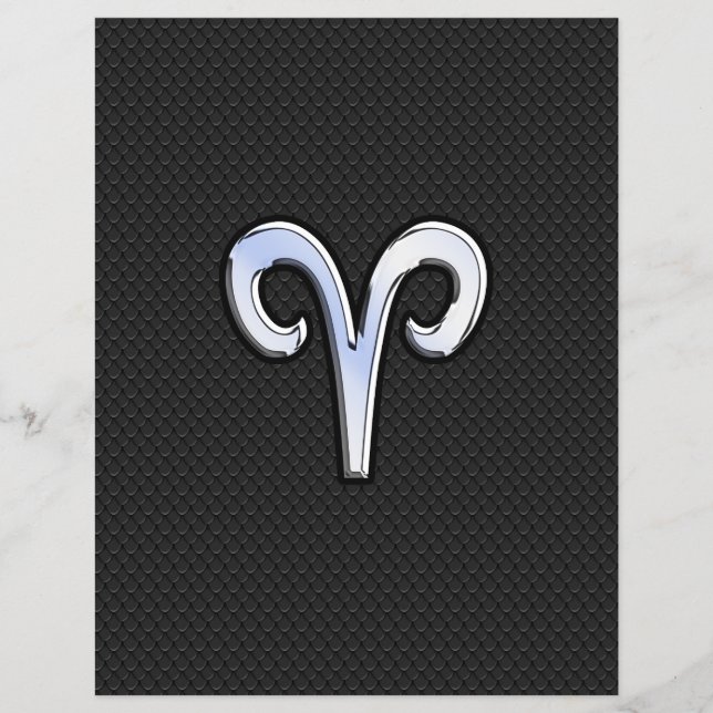 Chrome Like Aries Zodiac Sign Flyer (Front)