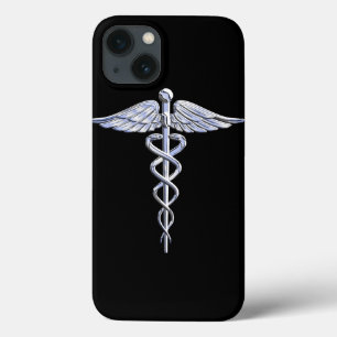 Chrome Like Caduceus Medical Symbol iPhone 13 Case