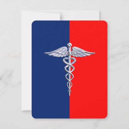 Chrome Like Caduceus Medical Symbol League