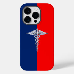 Chrome Like Caduceus Medical Symbol League Case-Mate iPhone 14 Pro Case