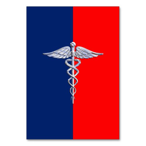 Chrome Like Caduceus Medical Symbol League Table Number