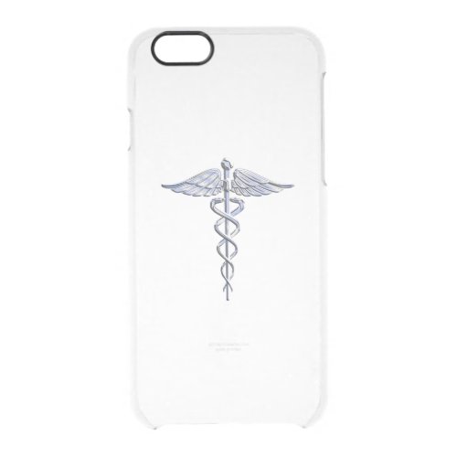 Chrome Like Caduceus Medical Symbol League Clear iPhone 66S Case